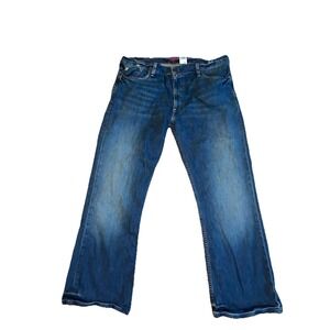 Vtg Levi's Red Collection Low Boot Cut Jeans Men's 40x32 Dark Blue Denim Western